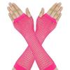 Halloween 80s Fancy Party Costume Set Lace Headband Neon Earrings Fingerless Fishnet Gloves Accessories Women Clothing Typical