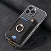 Multifunctional PU Leather Wallet 5-Card Universal Phone Bag Anti-Theft RFID Block Adhesive Secure Magnetic Closure Photo Slot