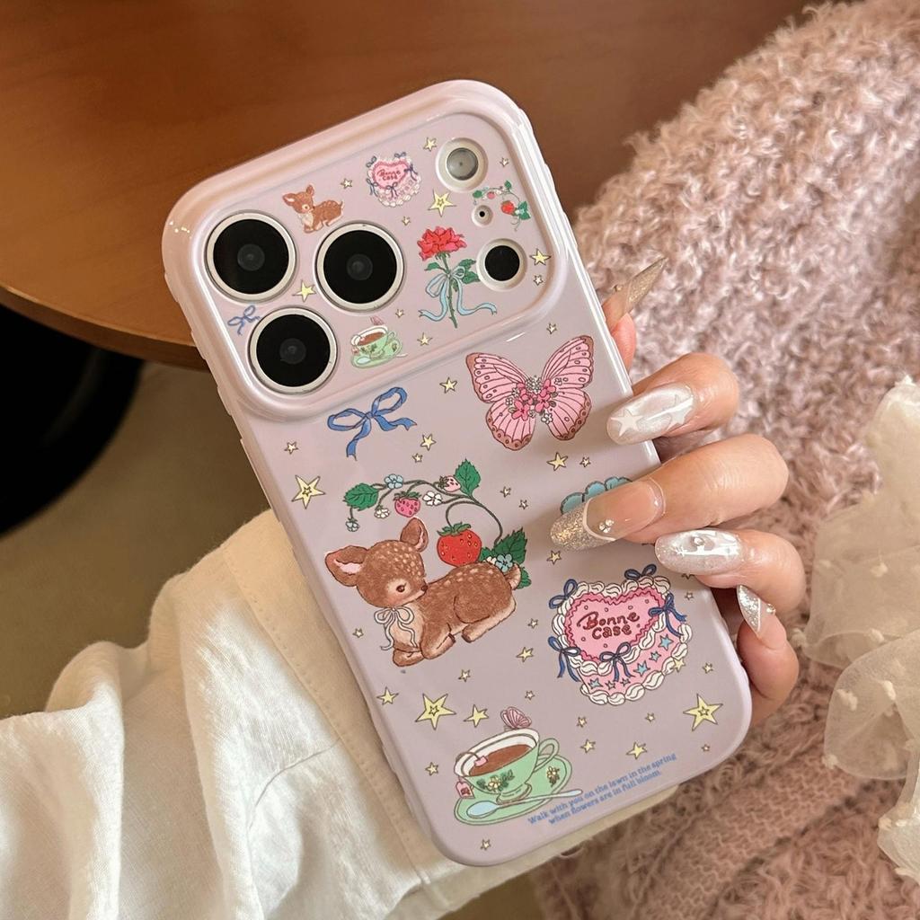 Retro-style Illustrated Phone Case for iPhone 16, iPhone 17, and iPhone 17 Pro Max