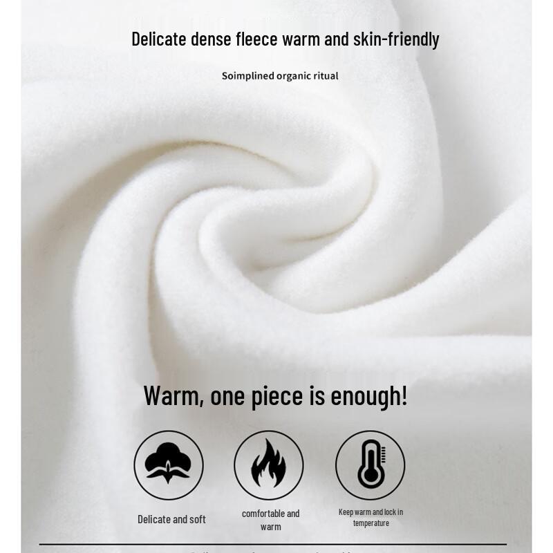 JEANSWEST Men's Solid Color Thermal Pullover Sweatshirt