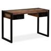 Industrial Style Desk with 2 Drawers Reclaimed Solid Wood 120 x 50 x 76 cm