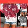 Stylish Christmas Snowflake Hoodie For Women Featuring Santa Claus Design In Grey And Red