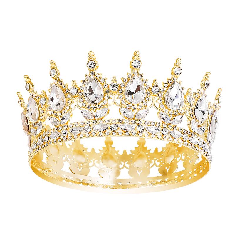 Европейская барочная стразовая королевская корона тиара украшение для волос