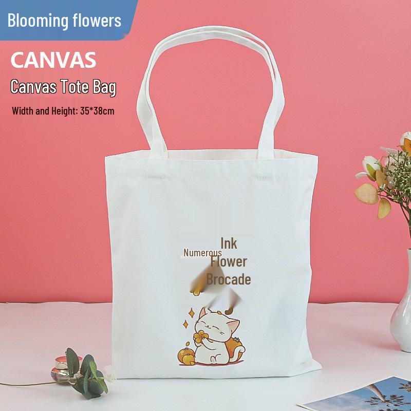 Custom Wear-Resistant Graduation Souvenir Canvas Tote Bag with Ribbon