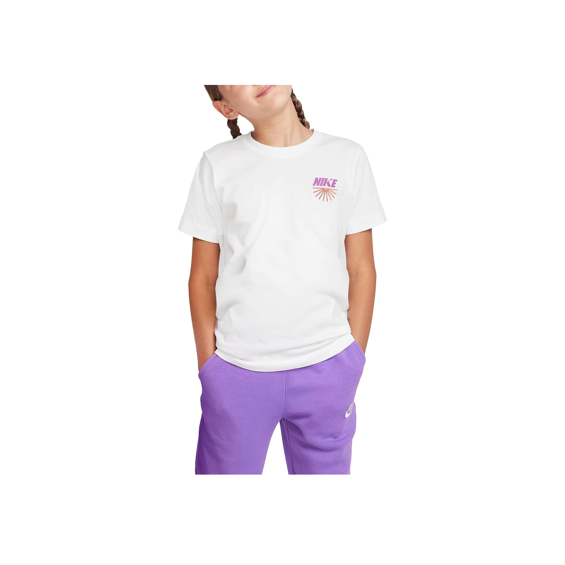 

Nike T-Shirt Casual Quick-Dry Soft Breathable Short Sleeve Kids tops White FZ5155-100