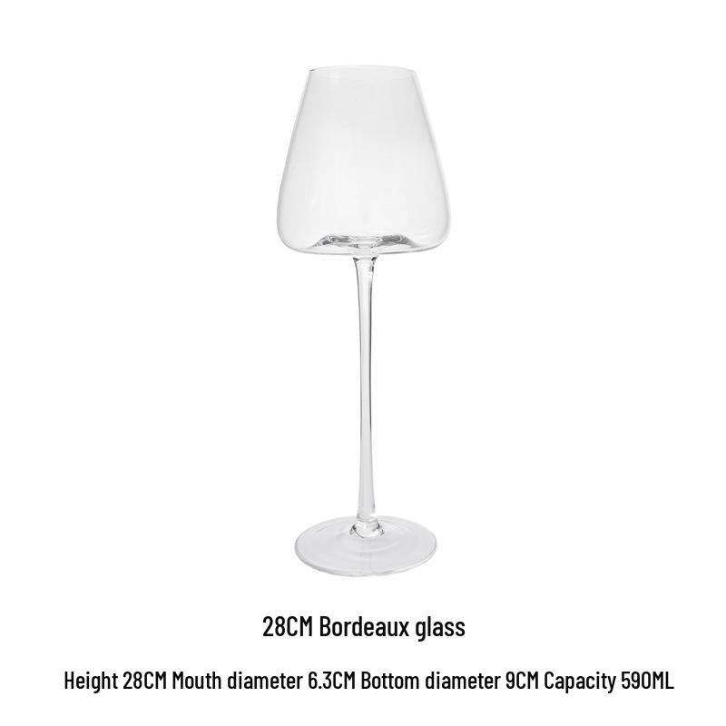 Nordic Red Wine Glass, Concave Bottom Lead-Free Crystal Burgundy Decanter