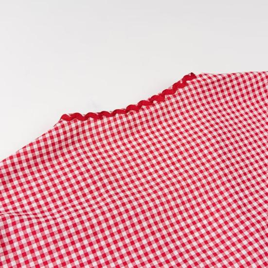 Dámská košile s dlouhým rukávem a výstřihem do V, šněrovací kardigan, kostkovaný tisk, vzor se srdíčky, volný střih, top s kapsami, streetwear