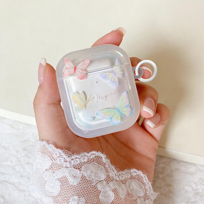 Color butterfly apple wireless bluetooth AirPods pro1 generation 1 generation 1 generation earphone case