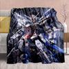 Gundam Anime Flannel Blanket - Soft Warm Perfect for Sofa, Bedding Camping Travel Office Home Decor -QJY