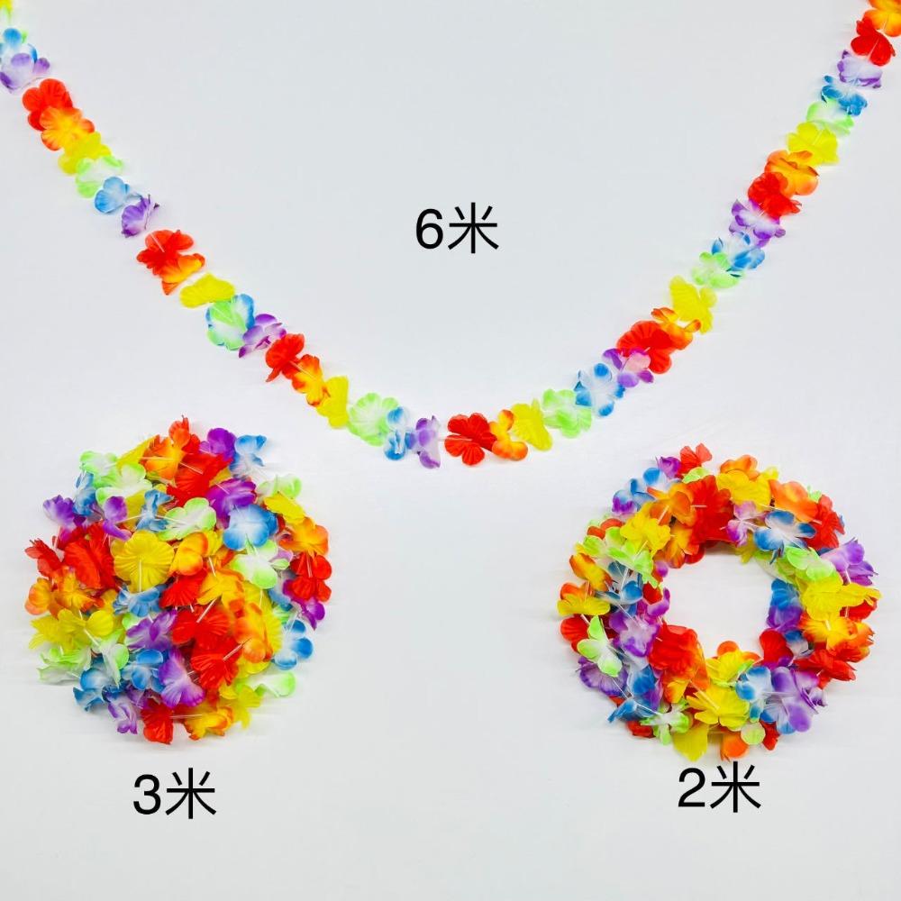 

Гавайская цветочная гирлянда Тропическое искусственное ожерелье Баннер Многоцветное цветочное украшение для вечеринки Свадебный декор для вечеринки по случаю дня рождения 6m разноцветный