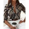 New Leopard Print Pattern Long Sleeve Shirt For Womens Loose Casual Shirt Top Personalized Street Trend Style Ladies Blouse