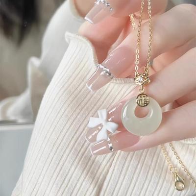 Palastfürstliche Hetian-Jade-Halskette - Damen-Schlüsselbeinkette Weihnachtsgeschenk für Freundin
