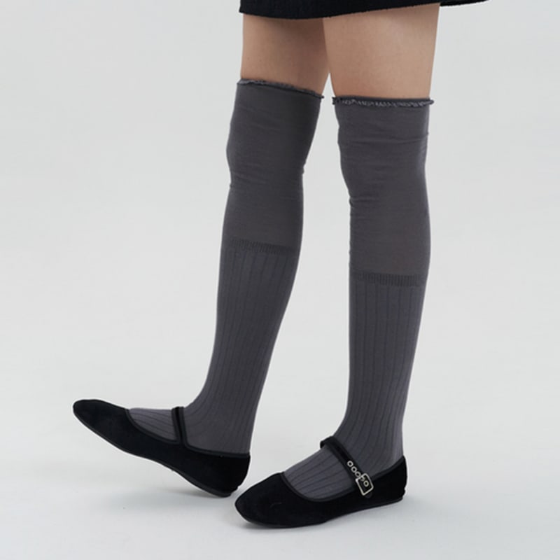 

KINDABABY petit lace knee-socks (gray) gray