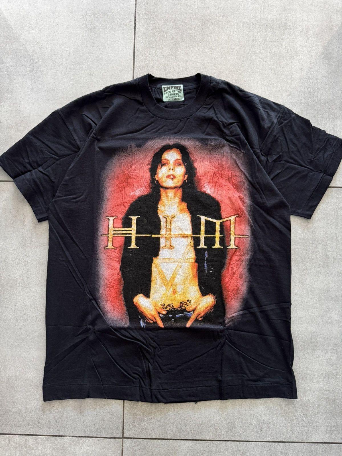 Rare Vintage 90s HIM Rock Pop Band Tshirt Y2K tour merch Unisex T-Shirt XXXL