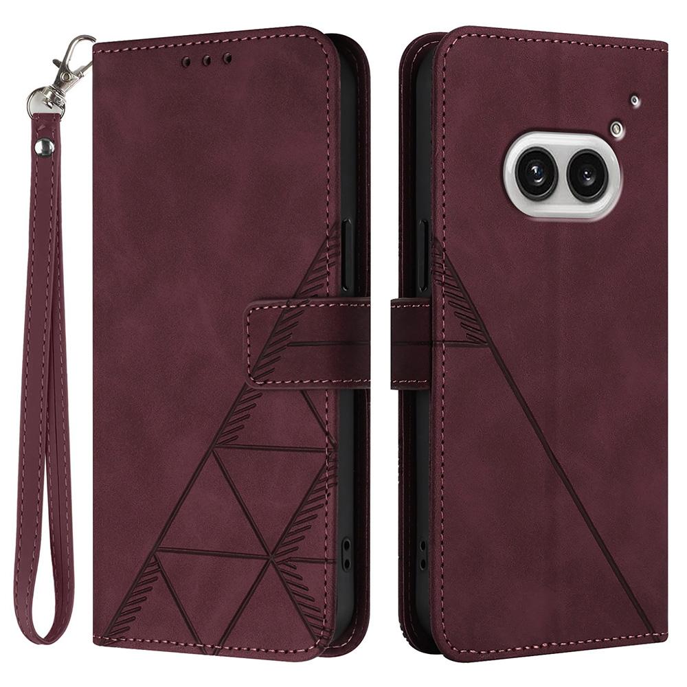 For Nothing Phone (2a) Plus/Phone (2a) Leather Case with Hand Strap Wallet Stand Phone Cover