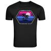 T-shirt Grafica Tramonto Retrò Paradiso Estivo sulla Spiaggia