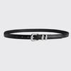 2024 Women's Candy Color Leather Belt with Silver Buckle - Fashionable Dress Accessory