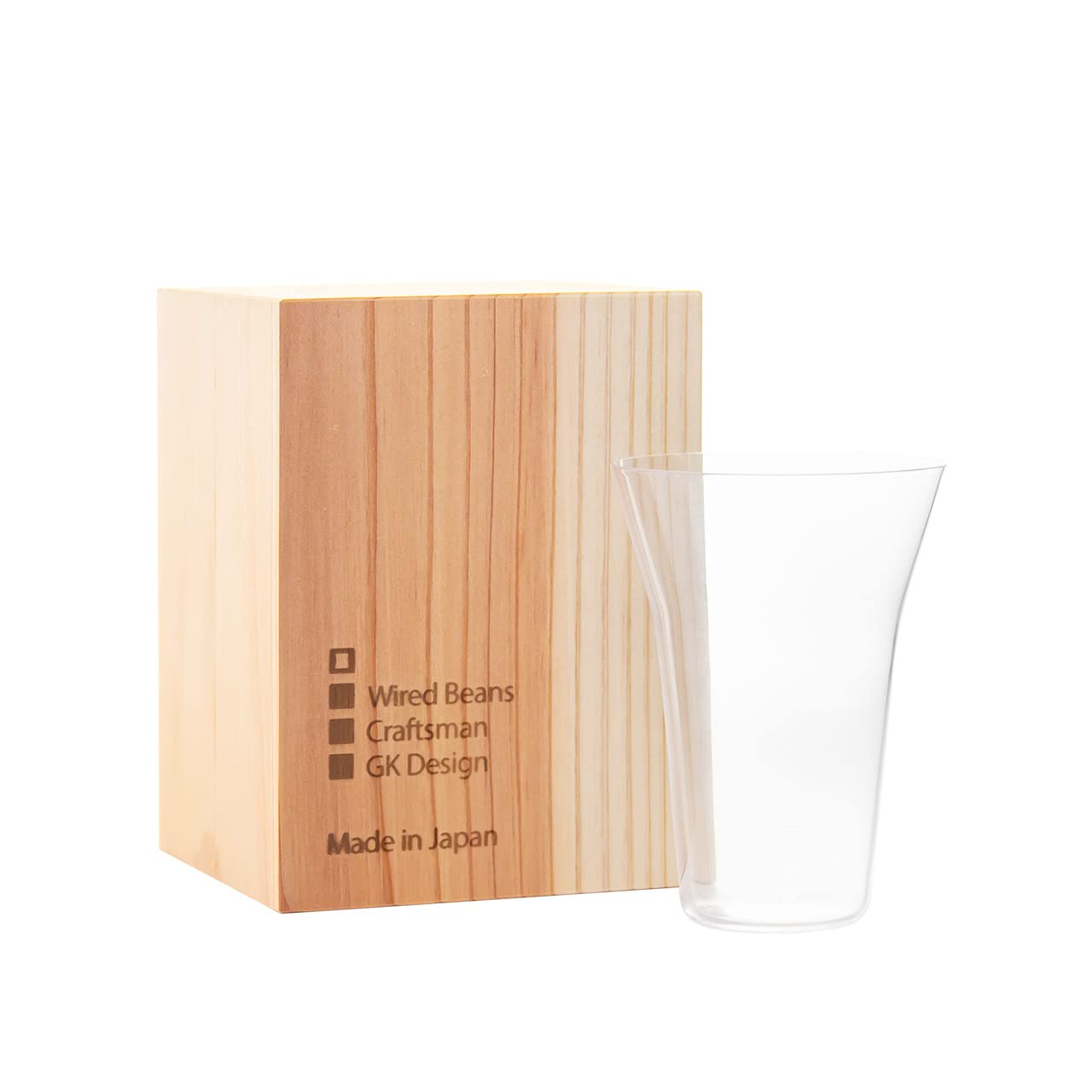 

Wired Beans Eternal Glass Wine Thinly Comes in a Japanese Cedar Box Tumbler, Blown, 150ml, (Transparent (Clear))