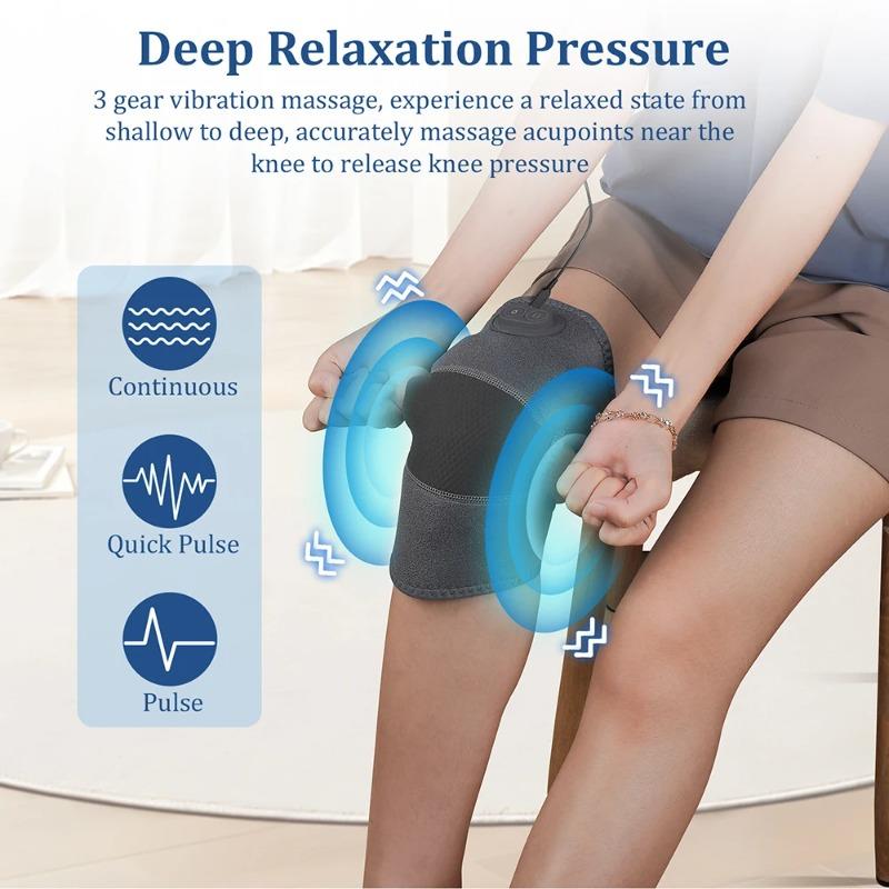 2026 New Gift Electric Knee Massager Shoulder Elbow Massager 3 Modes Vibration Knee Massager Knee Relaxation Air Pressure Kneading Massage