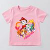 Paw Patrol Kids T Shirt Cotton Short Sleeve Summer Toddler Boys Girls Casual Top with Heart Print