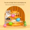 Cross-Border Cat Interactive Turntable Toy with Feather and Self-Amusement Ball