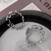 Fashion Metal Irregular Big Circle Hoop Earring For Women Exaggerated Silver Colour Twisted Personality Earrings Jewelry