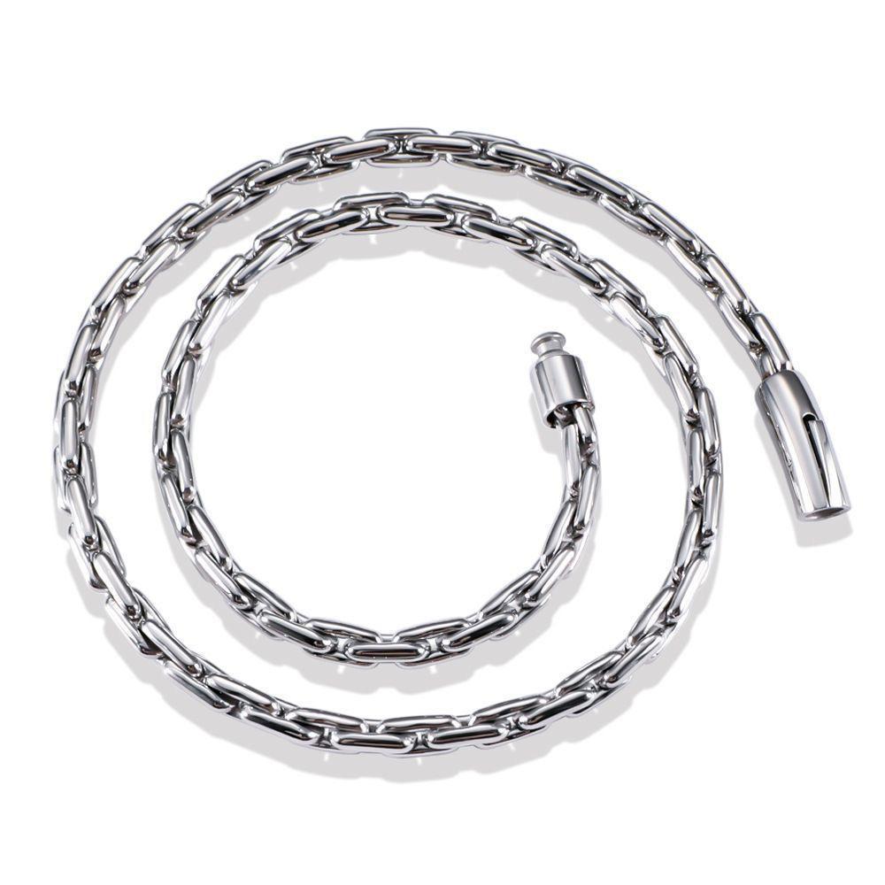 Men's Trendy 304 Stainless Steel Oval Necklace - Simple, Fashionable, Versatile.
