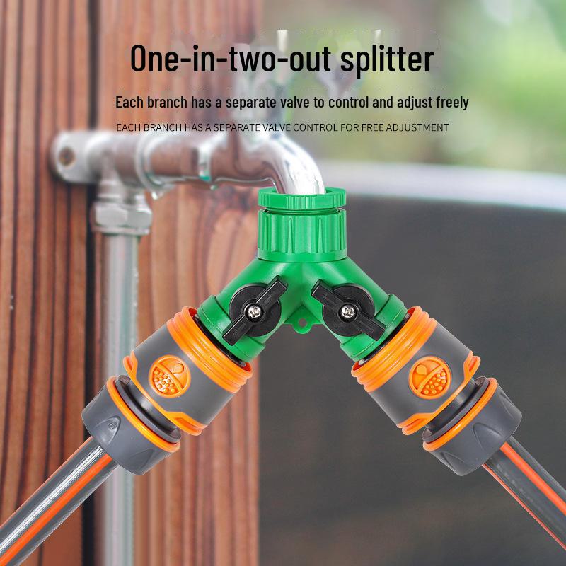 Y-Type 3-Way Adjustable Ball Valve Diverter for Greenhouse Irrigation