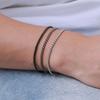 Thin Men Snake Link Chain Bracelets,Punk Twisted Stainless Steel Glossy Chain Bracelet,Classtic Adjustable Jewelry