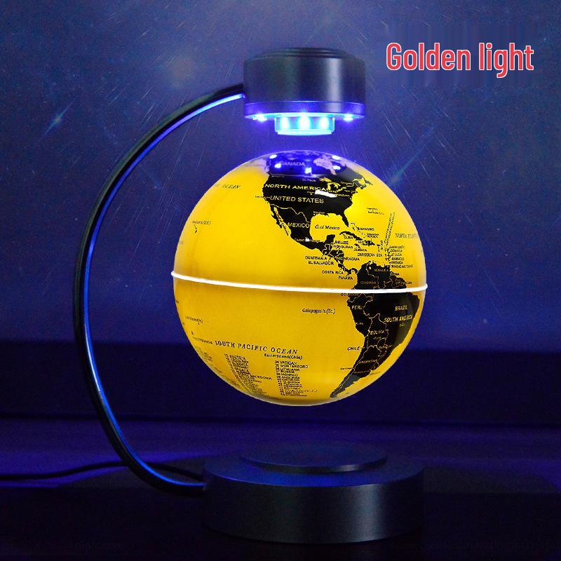 6-Inch Self-Rotating Magnetic Levitating Globe: Luminous Home Decor Gift