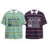 American Vintage Daisy Striped Polo Shirts Loose Fit Short Sleeve T-Shirts Young Men Women