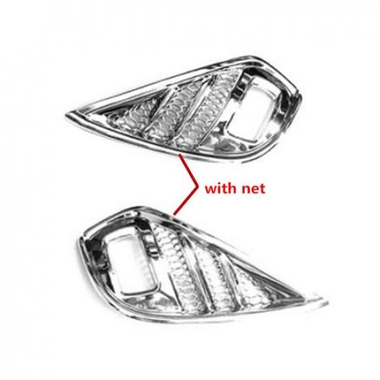 ABS Chrome 2X Front Fog Lamp Light Cover Trim For Toyota Highlander 2021 2022