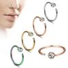 Nose Ring Stylish Skin-friendly Multi Colors Non Piercing Nose Hoop for Party
