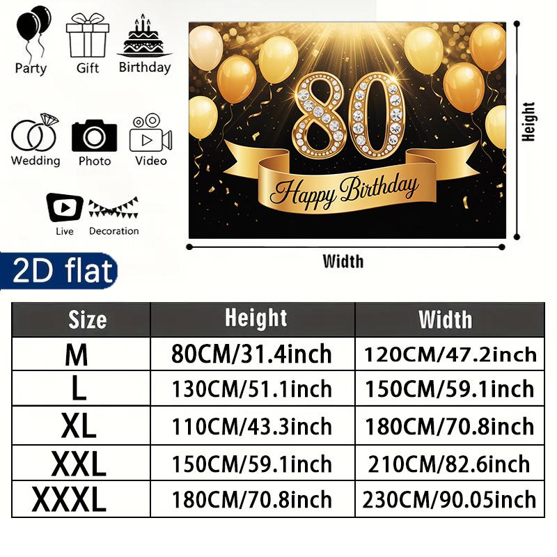 Party Backdrop Birthday Wedding Balloon 80 Photo Booth Background Front Door Decor