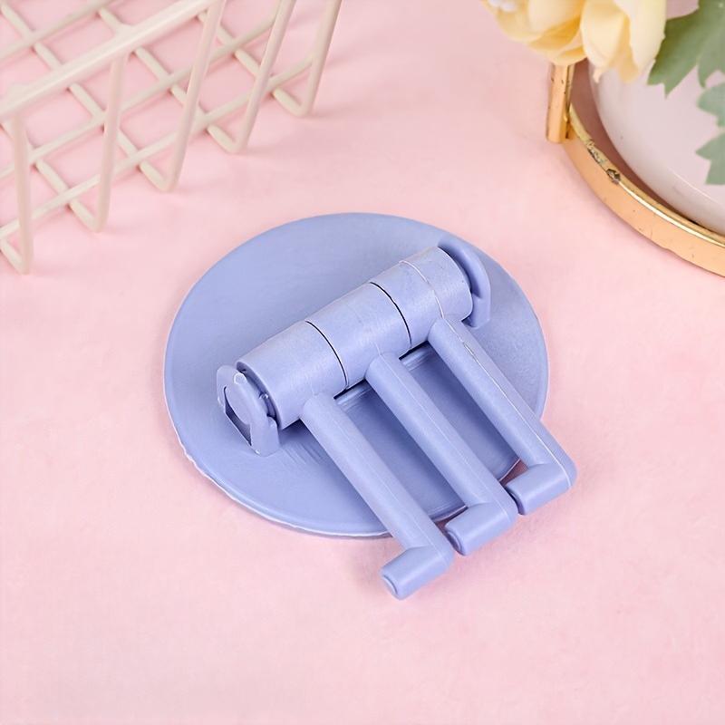 1 Seamless Rotating Three Hook Strong Towel Hooks, Bathroom Tile Non Drilling Adhesive Multifunctional Auxiliary Hooks