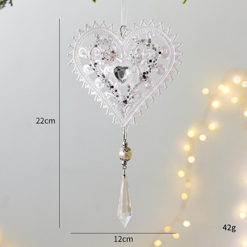 Crystal Christmas Ornaments for Tree Decorations-Hanging Acrylic Deer Icicle Ornaments with Drop Pendants Home Party Accessories