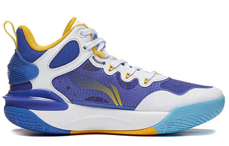 Li Ning YOUNG Avant Garde Ling TEAM 3.0 Cushioning Breathable Support Rebound Mid top Children's Basketball Shoes YKBT026-7