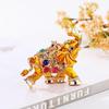 Thailand Hot-Selling 3D Elephant Keychain Pendant - Creative Oil Drop Design