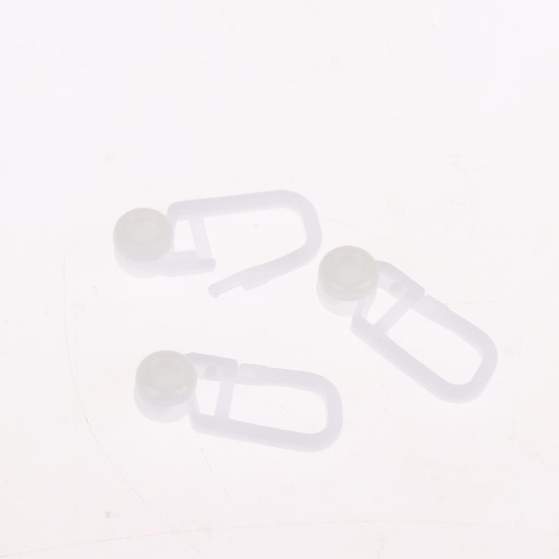 50Pcs Curtain Hanging Ring Track Hooks Universal Bed Window Shades Roller Hangers Blind Sliding Curtain Hooks Accessories