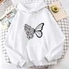 Casual Hoodies Vintage Butterfly Sweatshirts Women Tops Loose Hoodie Sweatshirt Hoodies Spring Autumn Winter