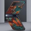 Fashionable Butterfly Flower Pattern Hard PC Phone Case For Samsung Galaxy Z Flip 7 6 5 4 Black Bag For Galaxy Z Flip 3 Foldable
