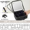 Makeup Box with Rechargeable LED Detachable Desktop 2000mAh Battery 6 Hours Continuous Large Capacity Cosmetic Adjustable LED Adjustable Makeup Brush