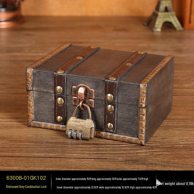 Personalized Retro Wooden Jewelry Box for Necklaces and Earrings - Decorative Storage and Gift Packaging