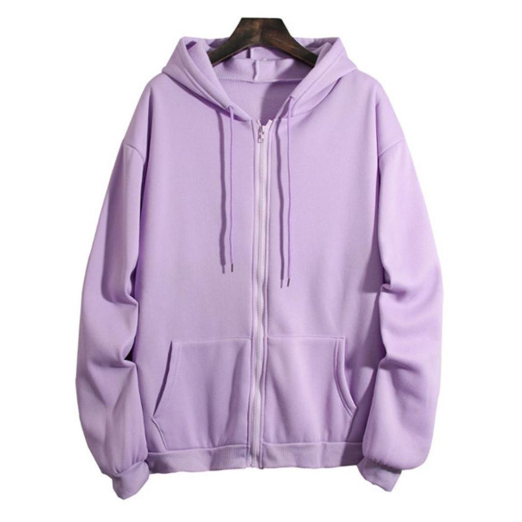 Ladies' Casual And Fashionable Solid Color Long Sleeved Hooded Warm Shirt Loose And Comfortable Hoodie