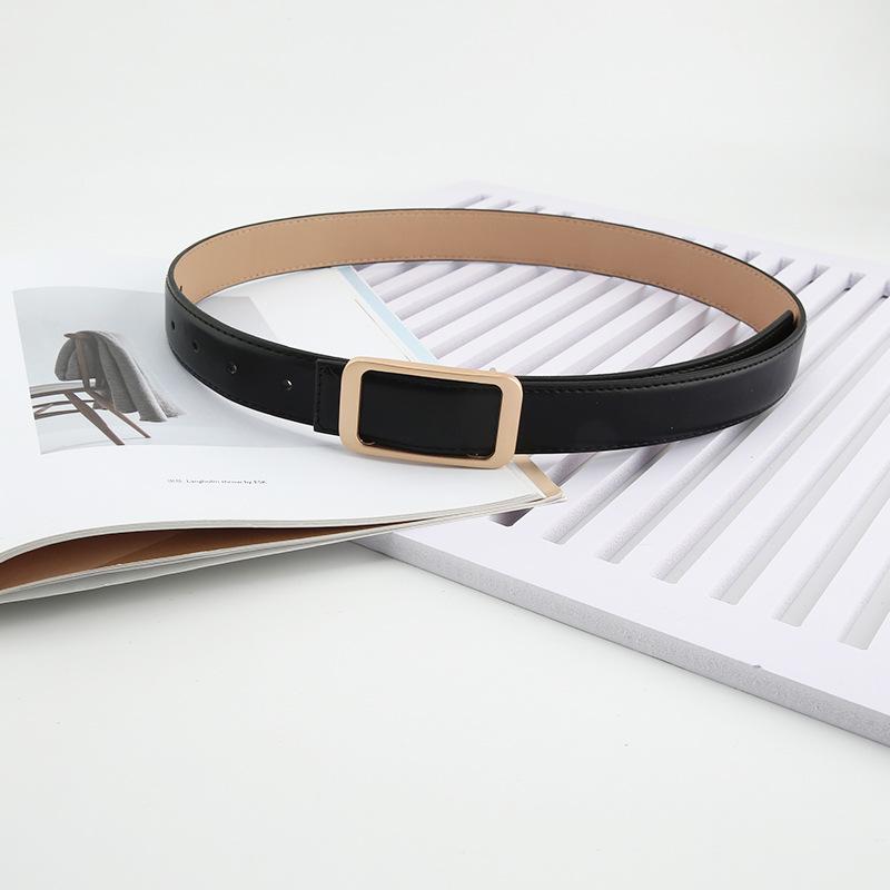 

And Belt Versatile Slimming With Metal Buckle Belt Paired With Jeans And Dress чорний