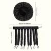 Set de 2 Piezas Diadema Rizador de Pulpo Gorro de Noche Adecuado para Cabello Largo Satén Rizador No Térmico Correa Ajustable Herramientas de Peinado