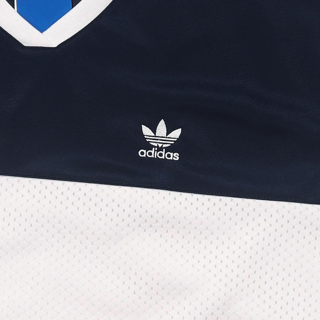 adidas Relaxed Fit V-Neck Sports Dress Women Dress White Deep-Indigo IS2348