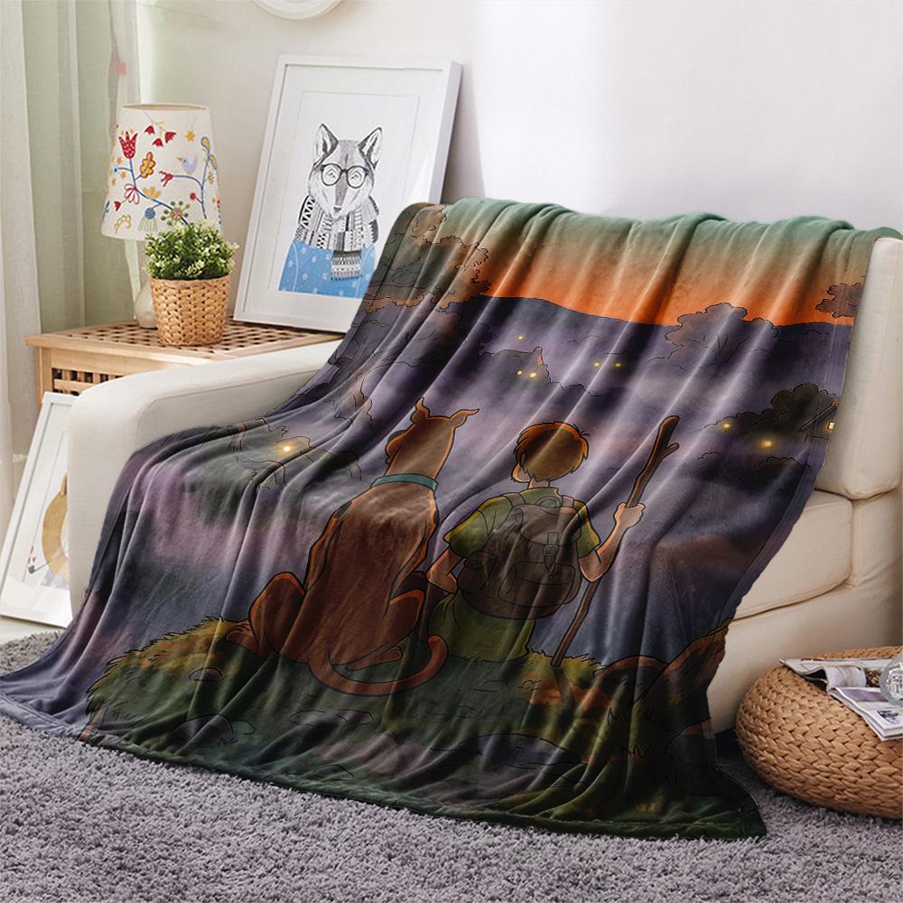 Scooby‑Doo Flannel Blanket, High Quality Comfortable for All Seasons, Home Decor, Warmth and Comfort
