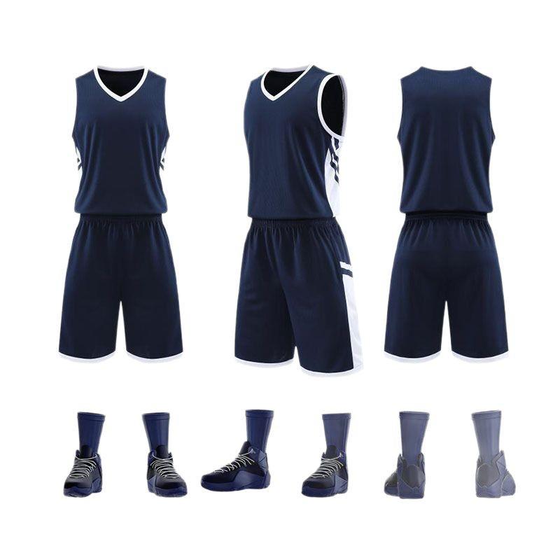 Unisex Basketball Uniform Set: Jerseys for Students, Team Vests, Youth Sports Training Kits with Custom Printing