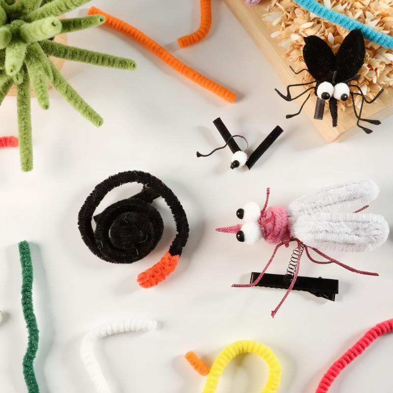 Charming Insect Spring Hair Clip; Mosquito Hairpin Plush Toy; Children's Humorous Prop; Girls Decor & Photo Accessory